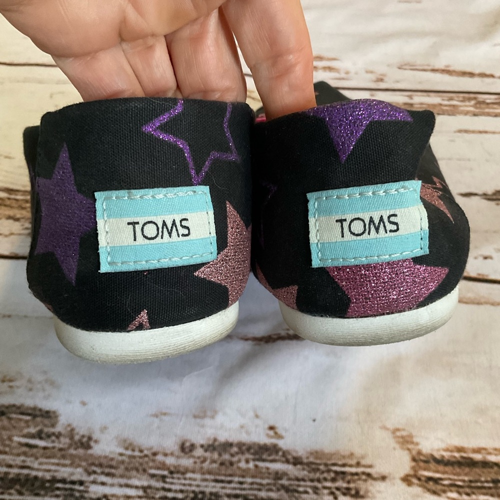 TOMS ALPARGATA BLACK GLITTER STARS‎ PRINT - Picture 2 of 9